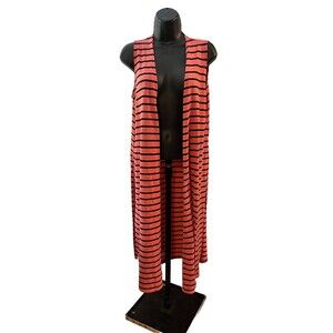 Lularoe Joy Duster Cardigan Sleeveless‎ Hippie Long Open Front Casual Women Sz S